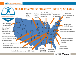 The Center for Health, Work, and Environment is recognized by the CDC as one of its Total Worker Health affiliates.