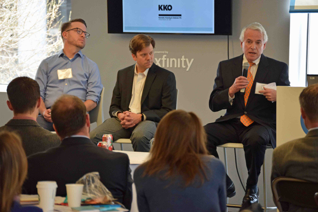 Dr. Arlen Meyers (center) provides a physician's perspective on digital health.