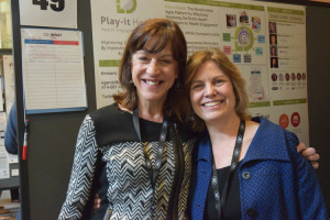 Dr. Kim Gandy (right), the founder of Play-It Health